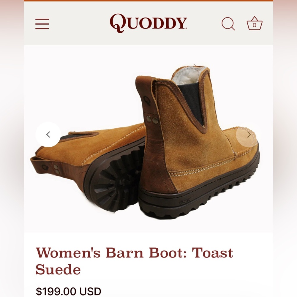 Made in Maine Quoddy Barn Boot. Worn only a few times, great condition. Size 8.